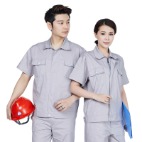 全棉短袖工作服套装夏季薄款长袖电焊服定制 单位:套