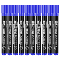 得力(WB)思达S550记号笔(蓝)10支/盒