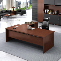 办公家具老板桌侧柜组合2000*800*750红木色