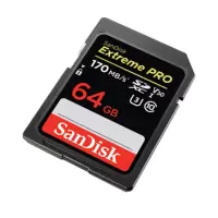 闪迪 SANDISK 64GB SD存储卡 U3 C10 V30 4K 至尊超极速版 读速170MB/S 写速90MB/