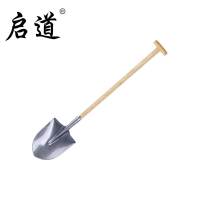 启道全钢加厚大铁锹 挖土种菜种花多功能户外铲子园艺工具 尖锹(带T柄)