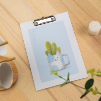 得力 72527板夹蓝色随机3个每包