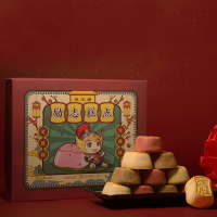 祥禾饽饽铺定胜糕组合椰蓉:2块 巧克力:2块 甜莓:2块 共6块(252g)6*盒/套