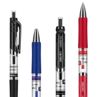 得力(deli) 直液全针管走珠签字笔 S657 黑 12支/盒 0.5mm