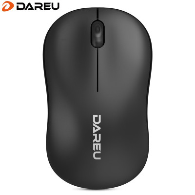 达尔优(dareu) LM106G无线鼠标 办公鼠标 超薄便携 电脑笔记本台式USB口商务办公 黑色色