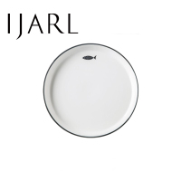 亿嘉IJARL 家用中式陶瓷餐具饭碗单个面碗汤碗大号吃饭商用沙拉碗阿米亚 7英寸盘 鱼