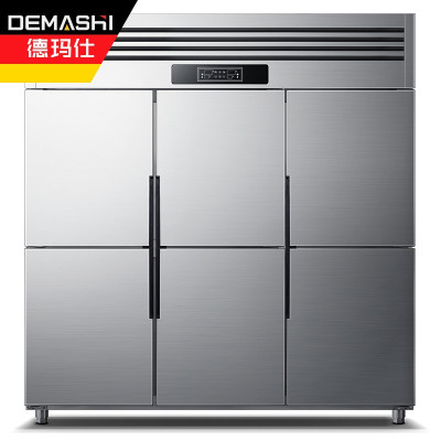 德玛仕(DEMASHI )商用六门冰柜 厨房髙身雪柜 冷藏冷冻保鲜高柜BCD-1300系列A款[工程升级款全冷冻]