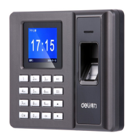 得力2250Z指纹考勤机(银黑)