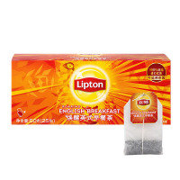 立顿Lipton 红茶 经典英式早餐红茶叶冲饮袋泡茶包2g*25包 24盒/箱