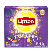 立顿Lipton 红茶 豪门伯爵红茶叶 办公室下午茶 袋泡茶包 1.5g*100包 12盒/箱