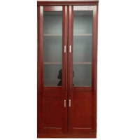 春丰祥 CFX-104001 书柜 800*400*2000 优质胡桃木实木皮贴面 办公柜 柜子 单个