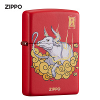 Zippo芝宝打火机防风煤油打火机之宝祥云金牛LZERA233L-0036 礼品火机-新机无油 祥云金牛