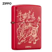 Zippo芝宝打火机防风煤油打火机之宝鸿运当牛LZERA233G-0062生日礼物 礼品火机-新机无油 鸿运当牛