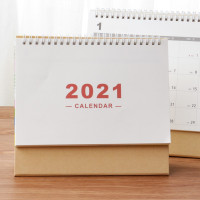 2021年台历带周数创意日历大格子简约桌面摆件办公记事台历 极简纸架大号