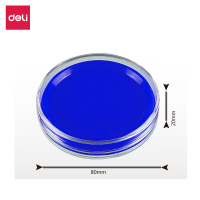 得力(deli) 9863 圆形印台 印泥 章印泥印台/印泥/印油( 蓝色)