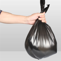 手提式中小号加厚黑色塑料垃圾袋50*60cm*100只 单位：包