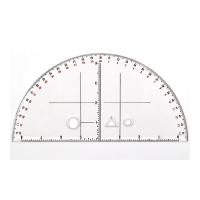 東美 炮兵指挥尺半圆尺 作业尺坐标梯尺指挥尺军事地形学绘图尺 半圆尺