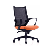 麦格尚 电脑椅CH-193B 家用靠背椅 升降转椅护腰弓形椅 人体工学职员办公椅 五星脚 固定扶手