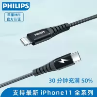飞利浦iPhone12x充电线PD快充20w适用于苹果12手机e快速闪充xr数据线8plusSWR1520A1-1米