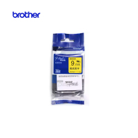 兄弟(brother) TZe-FX621 9mm 标签机色带 黄底/黑字(线缆标签）