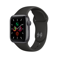Apple Watch Series5智能手表GPS款40毫米银色铝金属表壳 白色运动型表带 MWV62CH/A)