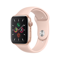 Apple Watch Series5智能手表GPS款44毫米金色铝金属表壳粉砂色运动型表带MWVE2CH/A