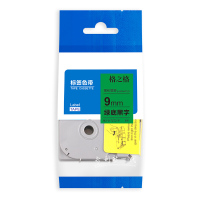 格之格TZe -721标签色带 适用兄弟标签机色带 9mm*8米 绿底黑字(单位:件)5个/件
