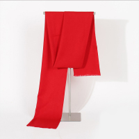 中国红围巾公司年会活动同学聚会大红色围巾33*175 100g