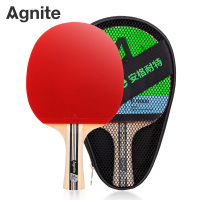 得力 F2319 乒乓球拍 (WB) 安格耐特三星乒乓球拍 红+黑 横拍 单支装 单位:支