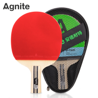 得力 F2329 乒乓球拍 (WB) 安格耐特三星乒乓球拍 红+黑 直拍 单支装 单位:支