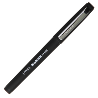 得力(deli) S34黑色办公商务水性笔签字笔水笔 加粗中性笔1.0mm(12支/盒)