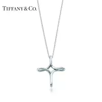 TIFFANY&CO.蒂芙尼Elsa Peretti™系列:Tiffany 925银项链抽象十字造型