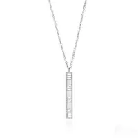 TIFFANY&CO.蒂芙尼 atlas罗马数字镂空线条银项链 S925银罗马数字镂空线条项链