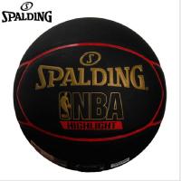 斯伯丁(SPALDING) 篮球 74-635 耐磨学生NBA室外软皮7号黑色中国红PU篮球