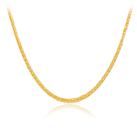 GZUAN古钻珠宝 黄金项链 足金肖邦项链 女士款时尚不易断粗锁骨项饰 YTXL0004