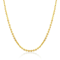GZUAN古钻珠宝 黄金项链 足金闪O链 女士款时尚锁骨项链 HJX0002