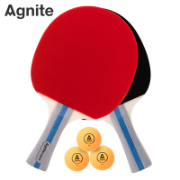 得力 F2350 乒乓球拍 (WB) 安格耐特乒乓球拍 正红反黑 2个/副 单位:副
