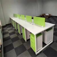 简约现代职员办公桌三人位员工电脑桌 单位:张