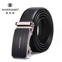 喜来登(XILAIDENG) NL160955S 男款皮带 牛皮 自动扣 高档锌合金 110-130cm 黑色单个装