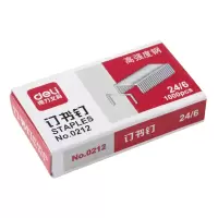 得力(deli) 0212 订书钉 高强度钢钉 24/6 XHJ 1000枚/盒