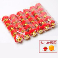 嘉禧源 小红灯笼 元旦春节大红植绒小灯笼布置灯笼串 3#植绒小灯笼