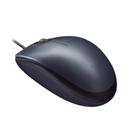 罗技 M90 台式笔记本电脑商务办公有线USB鼠标 黑色