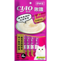 伊纳宝啾噜猫零食鸡小胸肉虾味14g×4条