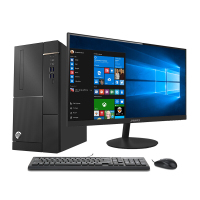 清华同方 超越E500 商用台式机 家用办公21.5寸十代酷睿(I3-10100 4G 1T )集显