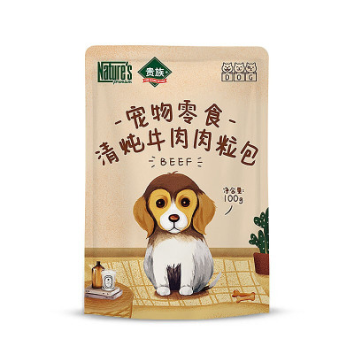 贵族犬清炖牛肉湿粮包100g*12包