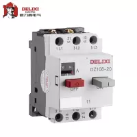 德力西 电动机断路器 DZ108-20/11 5A 英文标牌 DZ10820511E