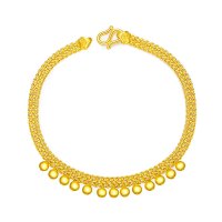 GZUAN古钻珠宝 黄金手链 黄金足金满天星手链简单时尚女士手链手镯 HJS0008