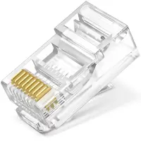 超五类非屏蔽网络水晶头 RJ45 超五类镀金水晶头