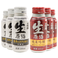 日本盛本酿造纯米吟酿生原酒铝罐日本清酒米酒200ml六瓶装