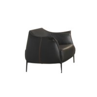 麦格尚 大气办公沙发现代简约皮艺商务会客沙发 S73 黑色